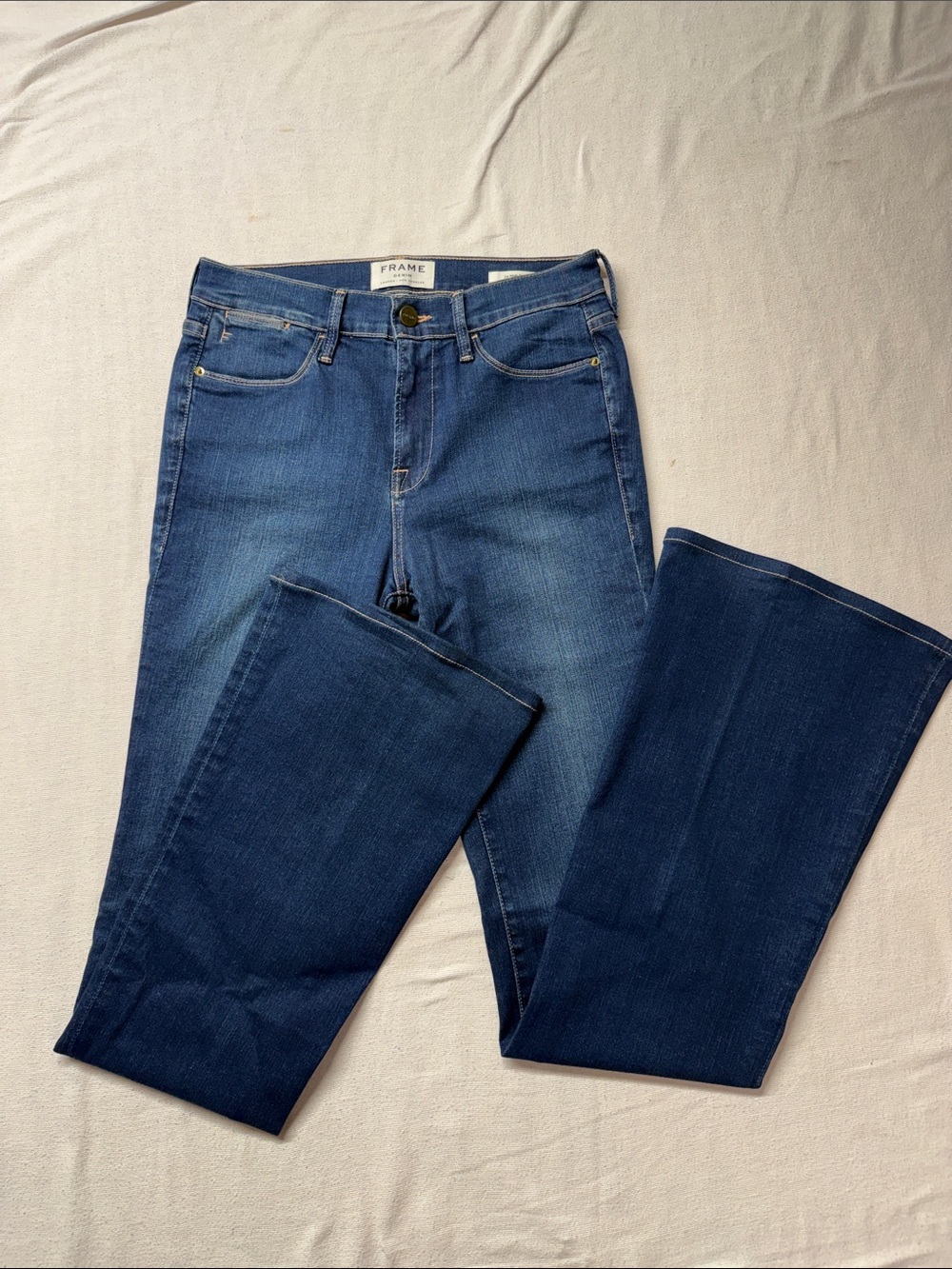 Frame Denim Blue Flare Jeans